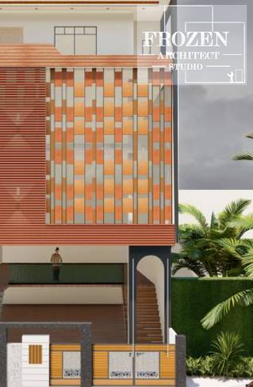 Urban office complex with glass façade and smart design